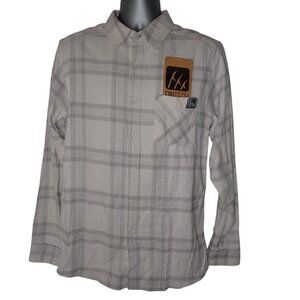 Fintech‎ Long Sleeve Woodsman Midweight Flannel Shirt Glacier Gray  NWT Men’s M